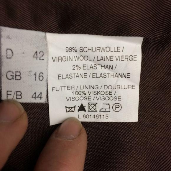 Peter Hahn Women's Size 40/42 (M/L) Gray Virgin Wool 2 Piece Suit Jacket Pants - Picture 6 of 8